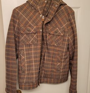TNA wool plaid coat